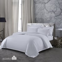 طقم مفرش فيكتوريا فندقي سادة 300 غرزة