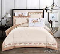 طقم مفرش FMJ-NP صيفي لون عسلي