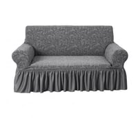 تلبيسة كنب مزدوج لشخصين رمادي غامق جاكار