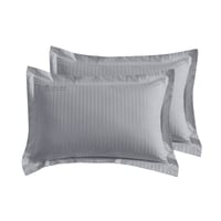 طقم مفرش رمادي فندقي قطن 250 غرزة