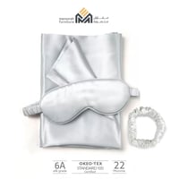 مجموعة حرير طبيعي 100% - 3 قطع