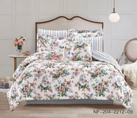 طقم مفرش 7 قطع مزدوج قطن 100٪