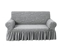 تلبيسة كنب مزدوج لشخصين رمادي فاتح جاكار