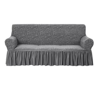 تلبيسة كنب ثلاثي لـ 3 اشخاص رمادي غامق جاكار