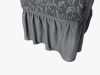 طقم تلبيسة كراسي سفرة عدد 4 - رمادي غامق