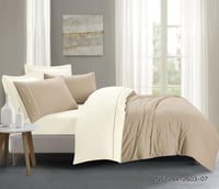 طقم مفرش فندقي مزدوج 7 قطع