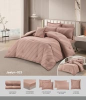 مفرش سرير صيفي مزدوج - 7 قطع