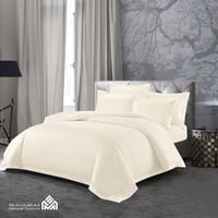 طقم مفرش فيكتوريا فندقي سادة 300 غرزة