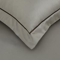 مفرش فندقي مطرز قطن ساتان بدون حشوة 6 قطع