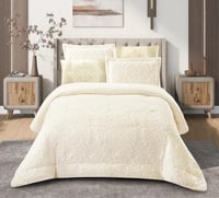 طقم مفرش سرير شتوي مزدوج 6 قطع