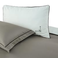 مفرش فندقي مطرز قطن ساتان بدون حشوة 6 قطع