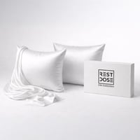 طقم أكياس مخدات حرير طبيعي 100% - 2 قطع