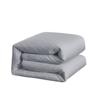 طقم مفرش رمادي فندقي قطن 250 غرزة