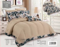 طقم مفرش 8 قطع مزدوج وجهين