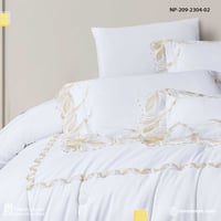 طقم مفرش عرايسي من JOMANA مطرز مزدوج 7 قطع