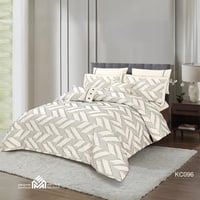 طقم مفرش 8 قطع - قطن مزدوج