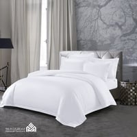 طقم مفرش فيكتوريا فندقي سادة 300 غرزة