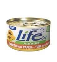 ‎لايف كات طعام رطب للقطط بالتونة و البابايا 85 جم