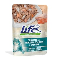 ‎لايف كات باوتش طعام رطب للقطط البالغة بالتونه و ا...