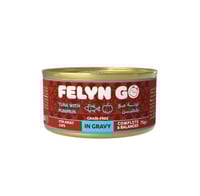 فلاين قو طعام رطب للقطط بالتونة والياقطين في المرق...