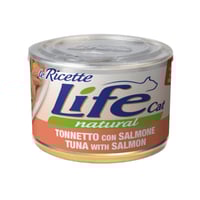 ‎لايف كات طعام رطب للقطط البالغة بالتونه والسالمون...