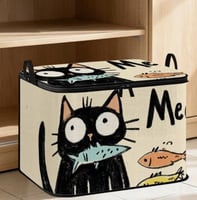 صندوق تخزين قماش قطط