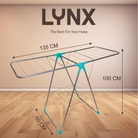 لينكس رف تجفيف ملابس قابل للطي، اسود 60×100 سم | L...