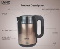 غلاية لينكس الكهربائية 2 لتر – سرعة، أمان، وتصميم...