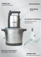 ماكينة فرم اللحم الكهربائية لينكس 6.5 لتر