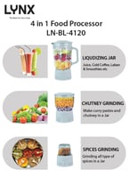 خلاط مطبخ متعدد الوظائف 4 في 1 من لينكس - عصارة، خ...
