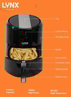 قلاية هوائية لينكس سعة 8 لتر – العملاقة لطهي صحي و...