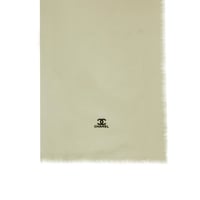 شال كشمري شانيل لون كريمي سادة