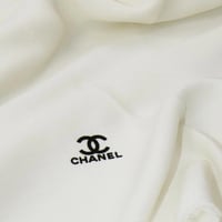 شال كشمري شانيل لون كريمي سادة