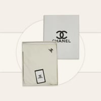 شال كشمري شانيل لون كريمي سادة