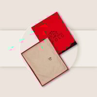 شال كشميري سادة لون كريمي ماركة بولو