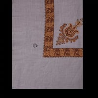 شال كشميري مطرز لون جردوني تطريز بيج ماركة بولو