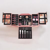 بوكس مكياج كامل كبير احترافي 47 قطعة الوردي من ايف...