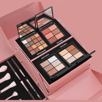 بوكس مكياج كامل كبير احترافي 47 قطعة الوردي من ايف...