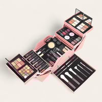 بوكس مكياج كامل كبير احترافي 47 قطعة الوردي من ايف...