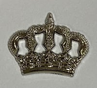 ستيكر معدني تاج فضي