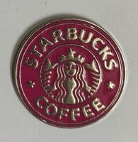 ستيكر معدني ستاربكس وردي