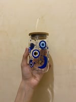 كوب العيون زجاجي