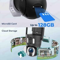 كاميرا طاقة شمسية دقة 4K تعمل بشريحة بيانات 4G - ع...