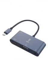 تحويلة ايفون متعددة المداخل 4 في 1 اتش دي- أزرق