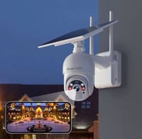 كاميرا مراقبة طاقة شمسية 4G بدقة 4MP مع تصوير ليلي...