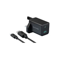 كومبو شاحن جوال بمنفذين Type-c وUSBبقوة 20W+كيبل ت...