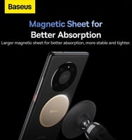 مسكة مغناطيس للجوال من Baseus مع دوران 360° – أسود