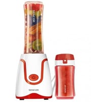 خلاط السموذي سينكور من زجاجتين 600مل و300مل -احمر