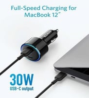 شاحن سيارة تايب سي بمنفذين من انكر 48 واط شحن سريع...