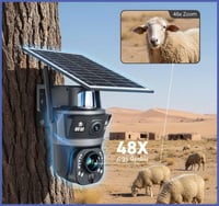 كاميرا مراقبة بالطاقة الشمسية 4K تعمل بشريحة 4G بع...